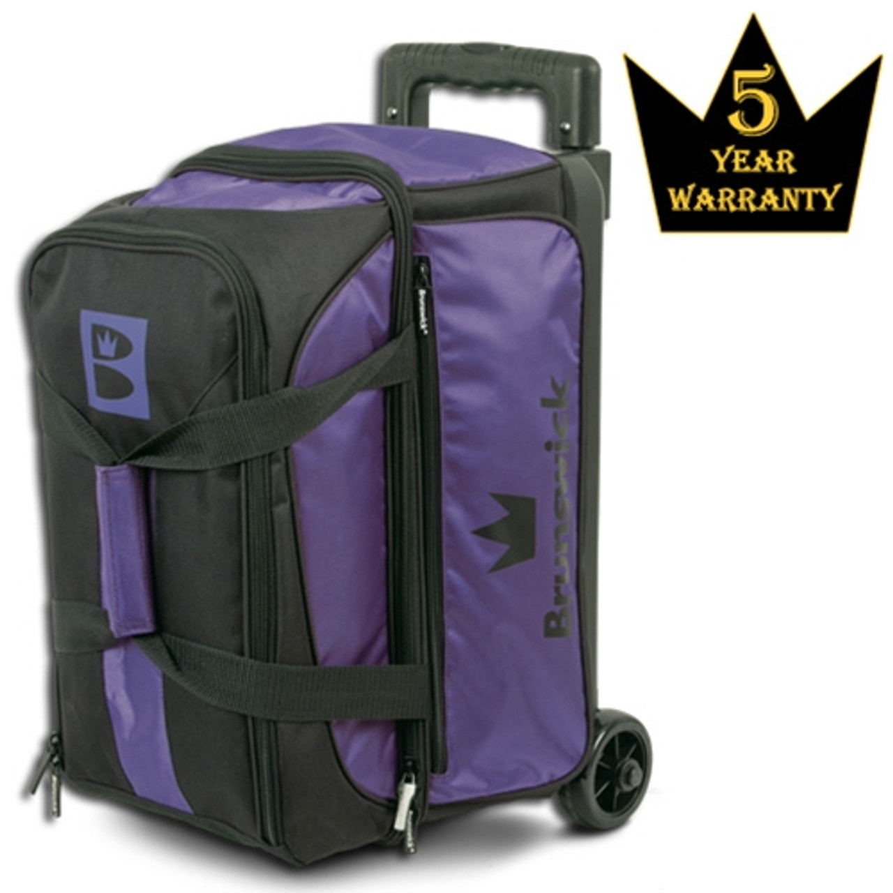 Brunswick Blitz Double Roller Bowling Bag - Purple