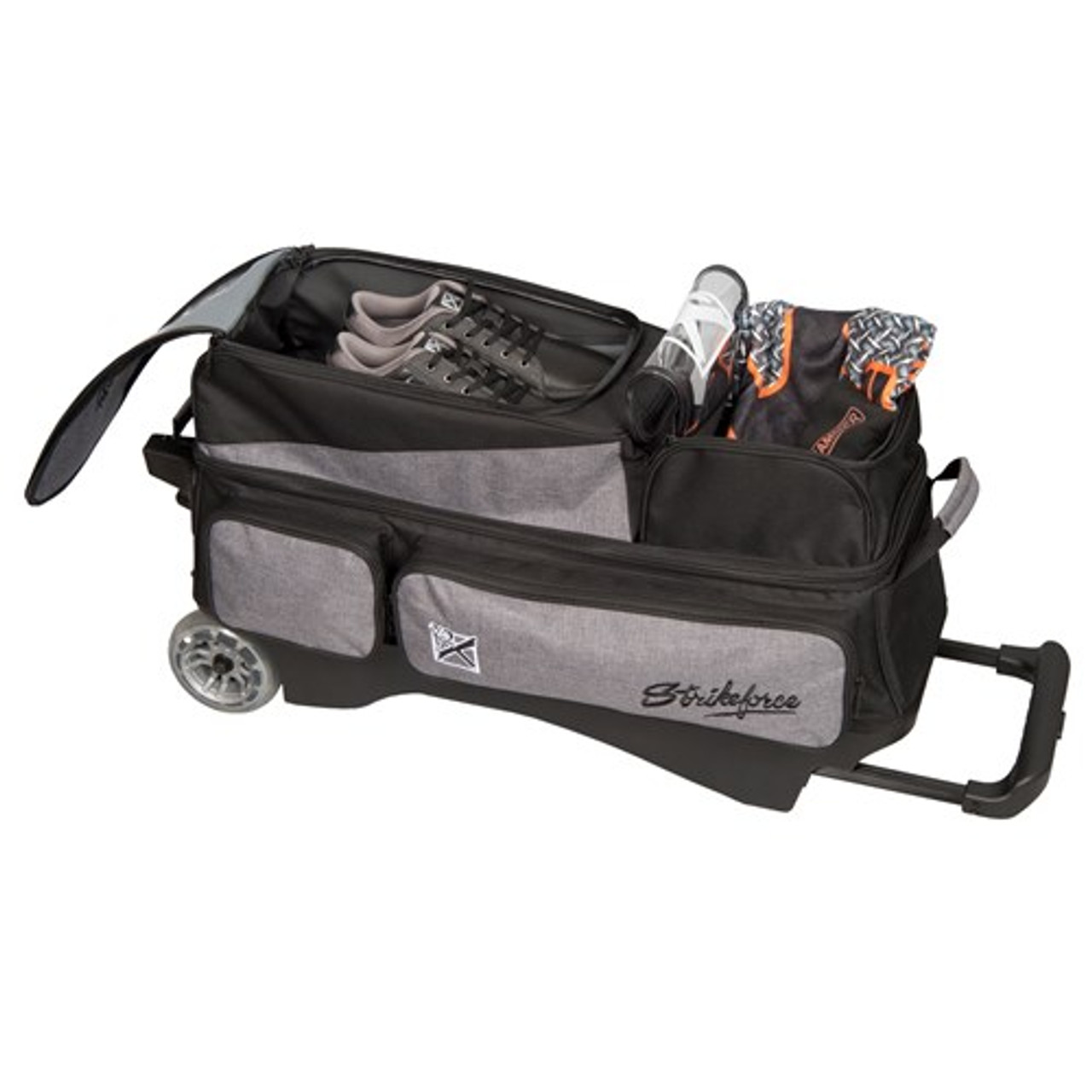 KR Strikeforce Cruiser Green Grey Double Roller Bowling Bag