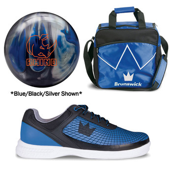 Brunswick Mens Rhino Bowling Ball, Bag and Shoes Package Brunswick Mens Rhino Bowling Ball, Bag and Shoes Package