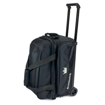 Brunswick Zone Double Roller Bowling Bag - Black