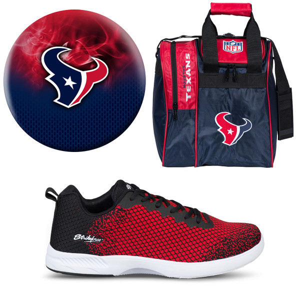 Houston Texans Ball, Bag and Shoes Mens Package