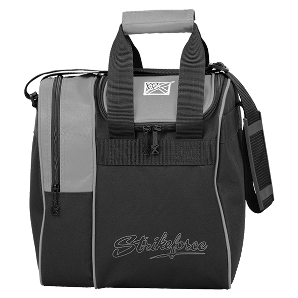 KR Strikeforce Rook 1 Ball Tote Bowling Bag - Charcoal KR Strikeforce Rook 1 Ball Tote Bowling Bag - Charcoal