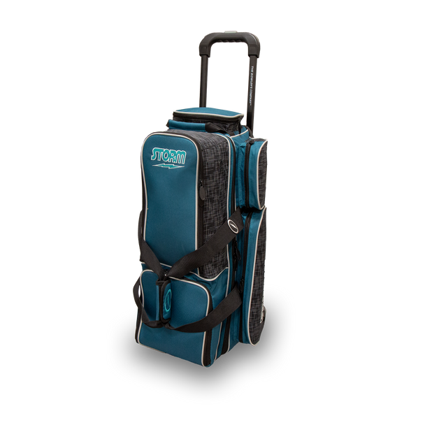 Storm Rolling Thunder 3 Ball Roller Bowling Bag - Steel Blue/Black Storm Rolling Thunder 3 Ball Roller Bowling Bag - Steel Blue/Black