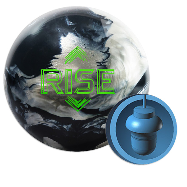 KR Strikeforce Rise Pearl Bowling Ball - Black/Silver Pearl