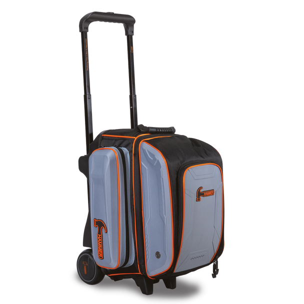 Hammer Gauntlet Double Roller Bowling Bag - Grey