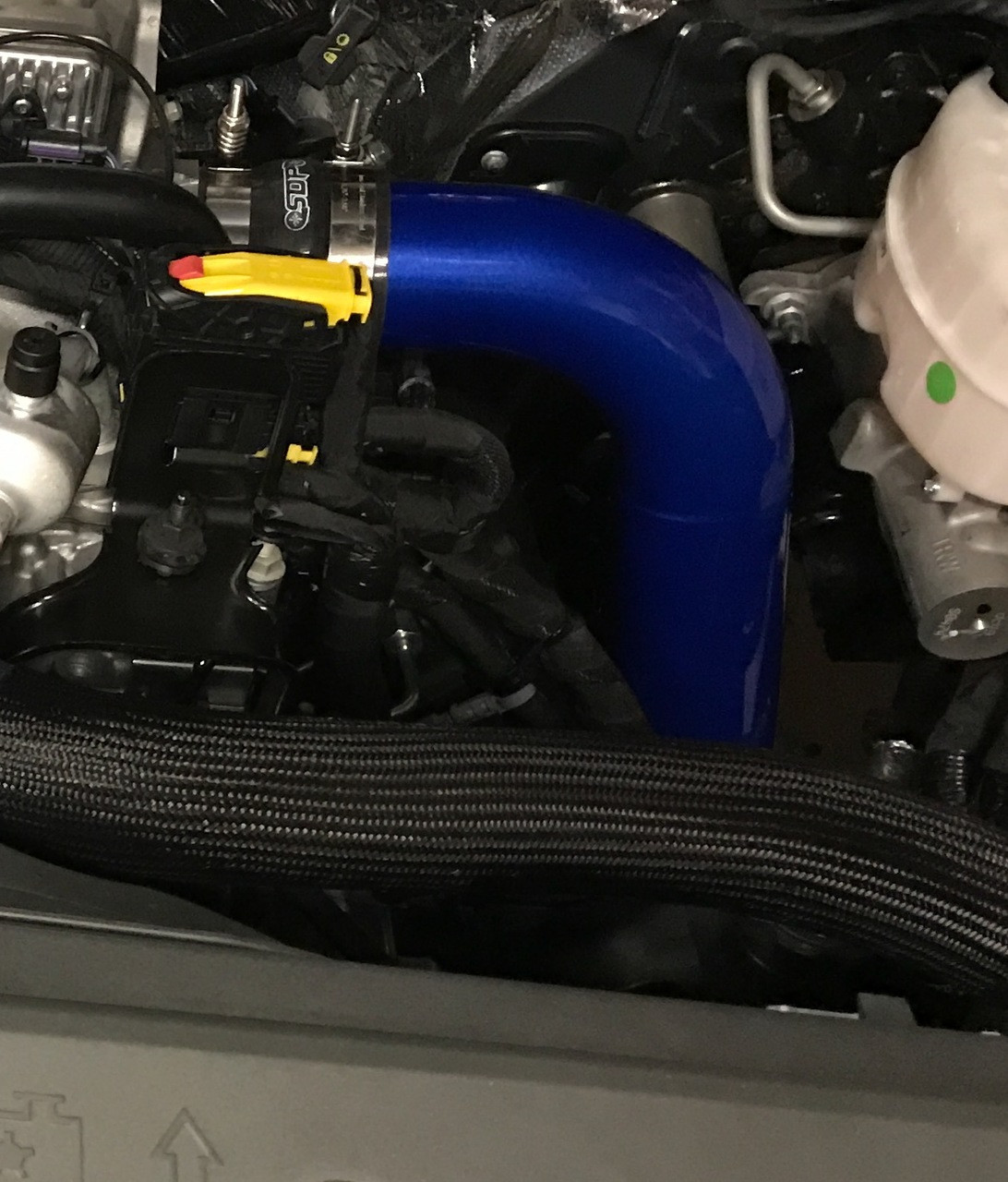 L5P Duramax drivers side intercooler pipe upgrade- installed picture