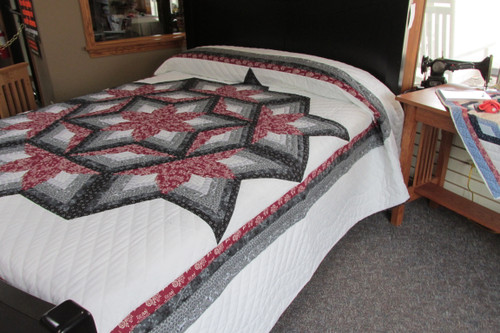  Chrysalis Star Quilt   101" by 112"
