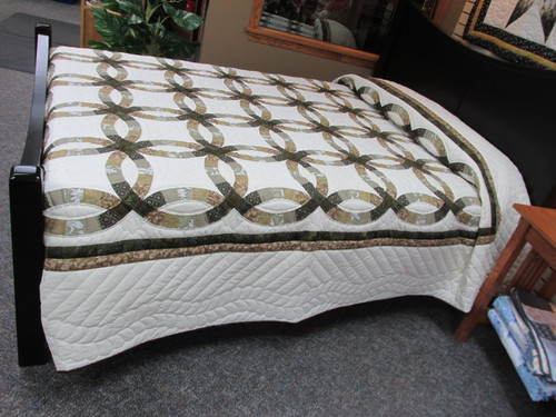 Double Wedding Ring Quilt  -  104" by 111"