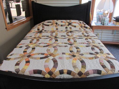 Double Wedding Ring Quilt - 103 by 118