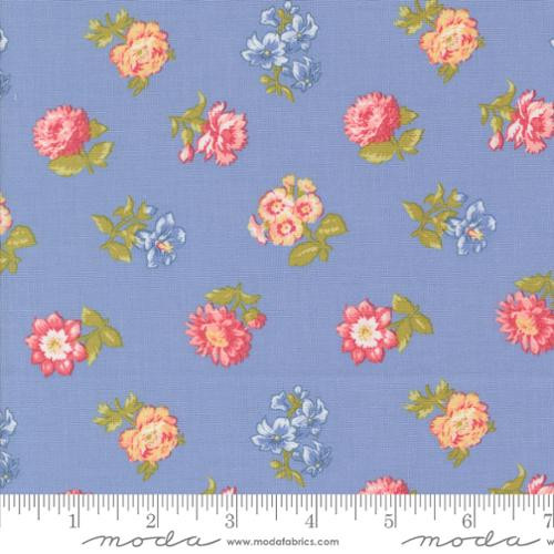 Memory Lane Blue-Field by Brenda Riddle for Moda