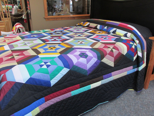 Facets of Time Amish Quilt - 104" x 109"