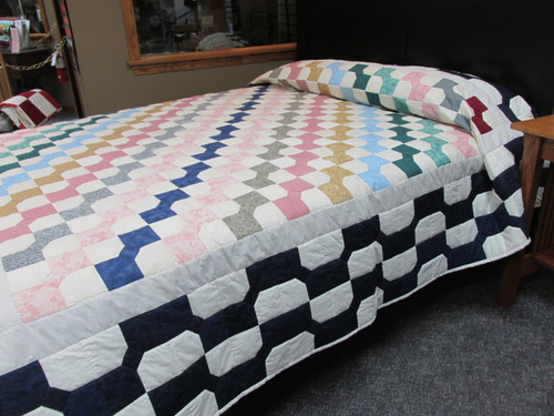 Scrappy Bowtie Quilt - 96" x 107"