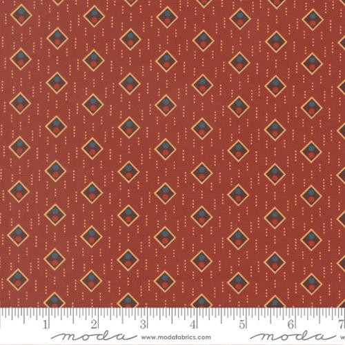 Pamelias Path - Dots/Diamonds Madder Red