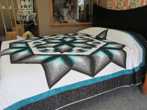 Chrysalis Star with Fan Quilt -  91" x 102"
