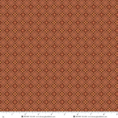 Harvest Thyme - Terracotta - Waffle Weave 