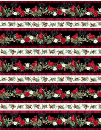 Cardinal Charm - Repeating Stripe