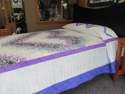 Watercolor Heart Quilt - 99" x  111"