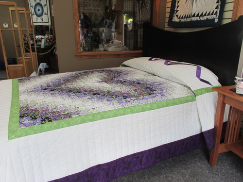 Watercolor Heart Quilt - 99" x  111"