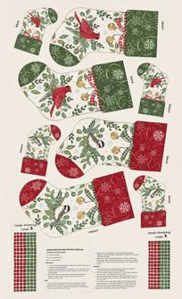 When Snow Falls Stocking Panel 