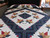 Log Cabin Maple Leaf Quilt - 95" by 110"