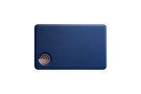 A front-facing image of a Life360 Tile Slim - Navy Blaze