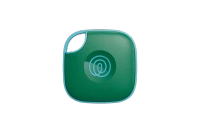 A front-facing image of a Life360 Tile - Green Surf