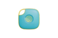 A front-facing image of a Life360 Tile - Aqua Lemon