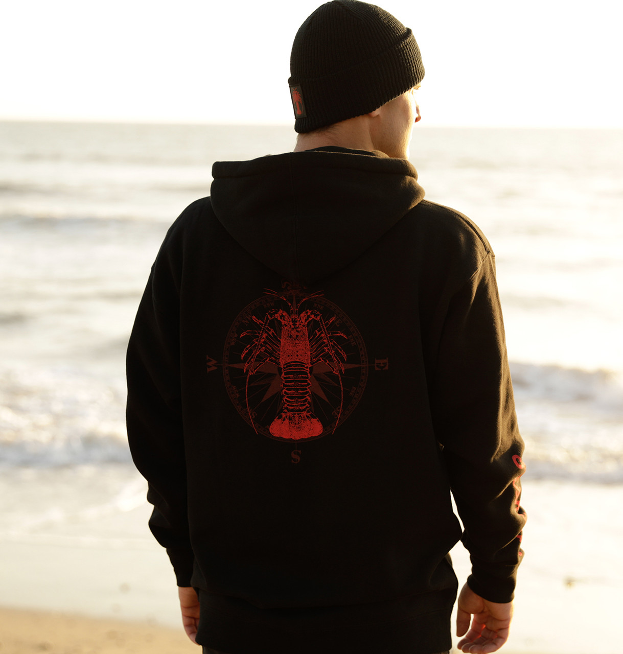 トップス Brook Logo Fish Sweat BLACK Lsize Black Gone Fishing Mens Hoodie Featuring Fishing Art Of A