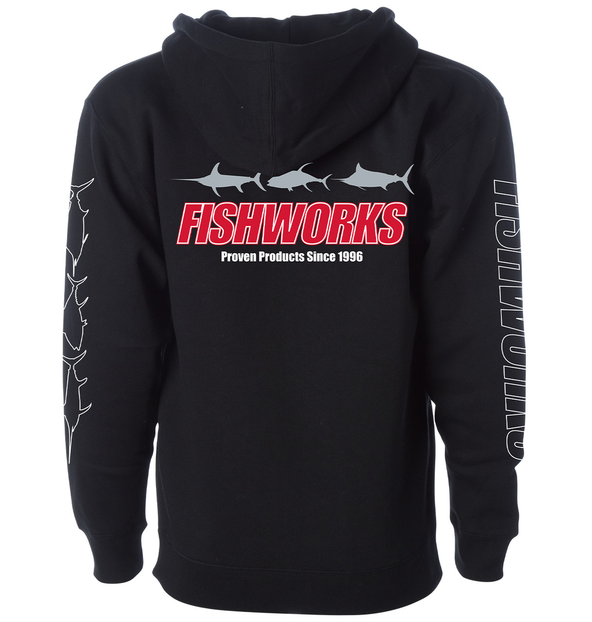 ZIpper Hooded Fleece - Black - Fishworks