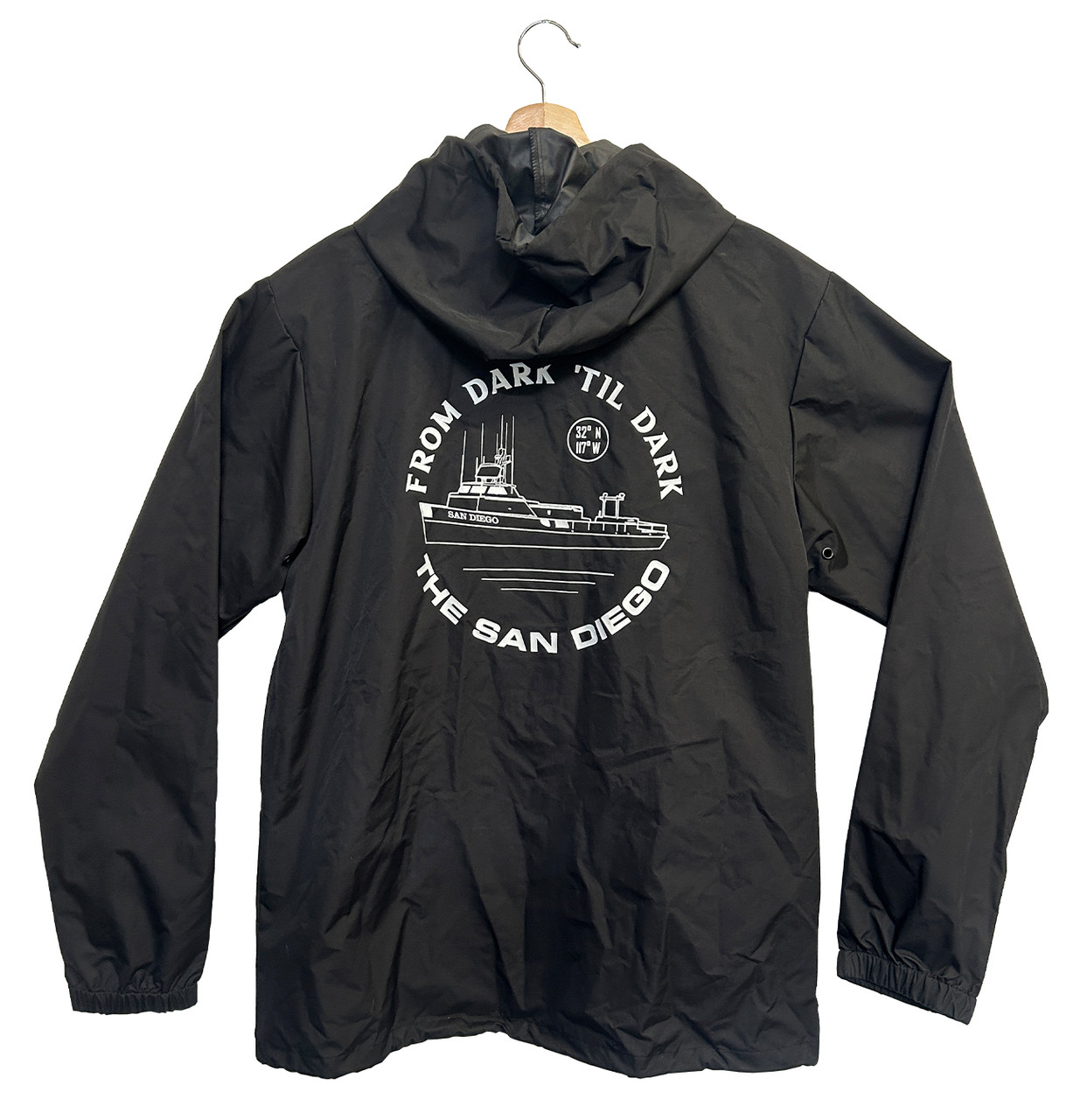 San Diego Nylon Windbreaker - Black - Fishworks San Diego Nylon Windbreaker - Black - Fishworks