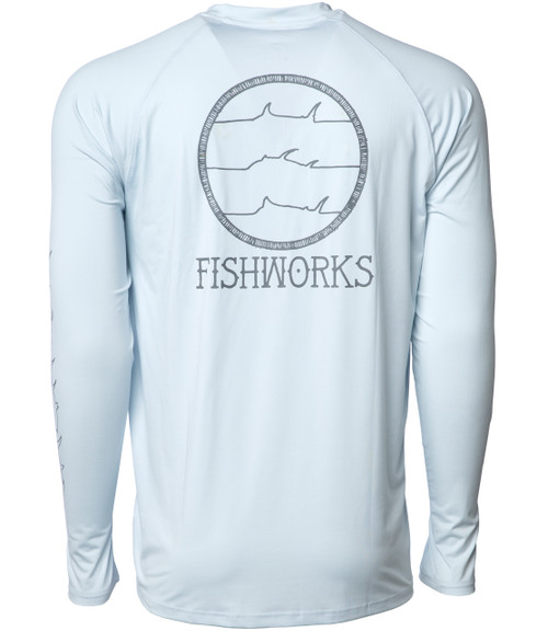 Hand Drawn Long Sleeve Sunshirt - Light Blue - Fishworks