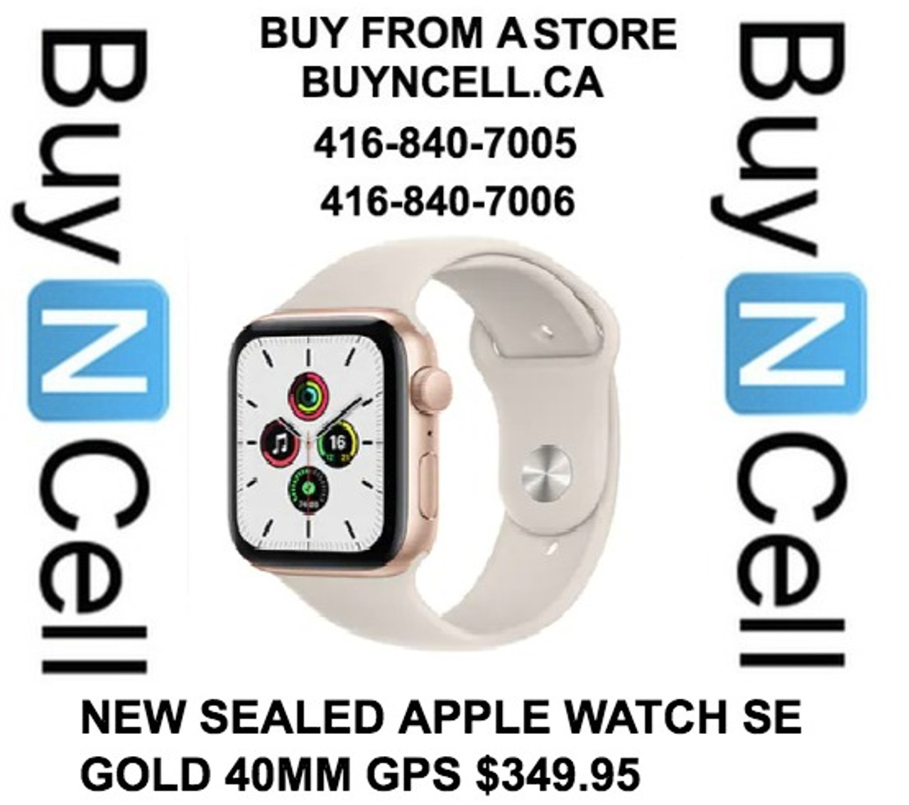 New Sealed Apple Watch SE mm GPS Gold   BuynCell Store