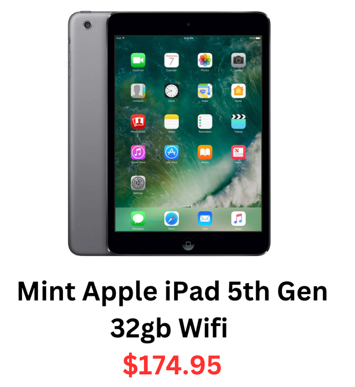 Black Friday Sale : Mint iPad 5th Generation 32gb Wifi - BuynCell