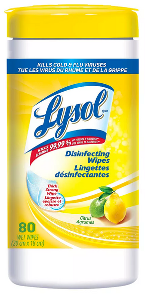 LYSOL Hand Wipes 80 per box