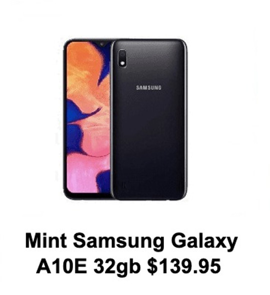 Mint Samsung Galaxy A10E 32gb Unlocked