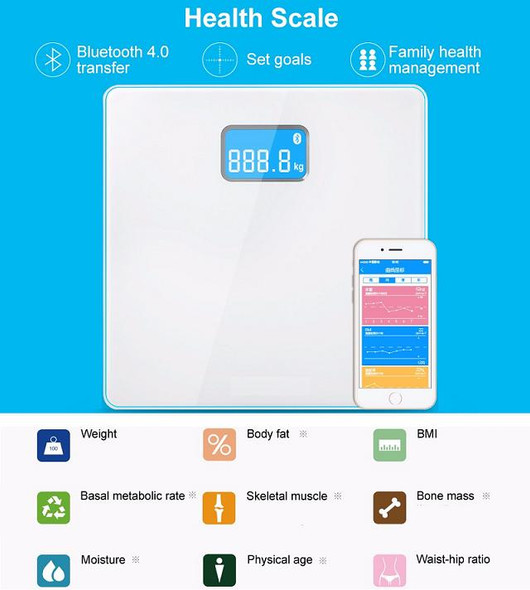 Bluetooth Smart Weighing Scale - iPhone and Android Fitness scale
