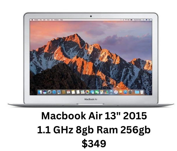 Mint Macbook Air 13" 2015 1.1ghz 8gb Ram 256 SSD