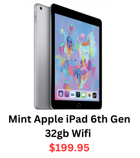 Black Friday Sale : Mint iPad 6th Generation 32gb Wifi
