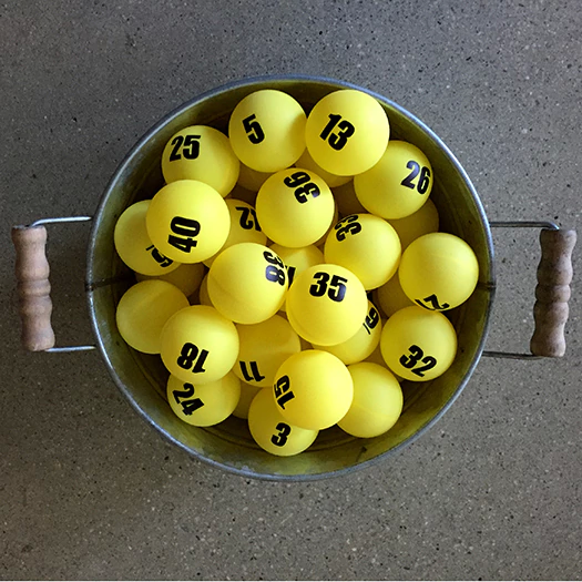 Individually Numbered Colored Ping Pong Balls Double Side Imprint