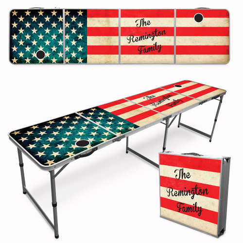 Custom Beer Pong Table - American Flag