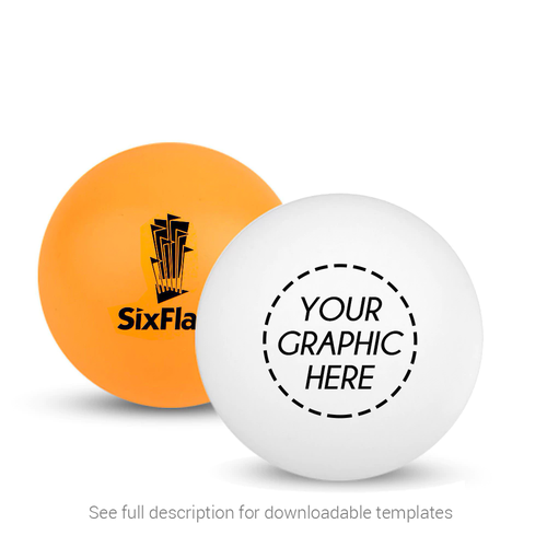 Custom White or Orange Ping Pong Ball (1-Star)