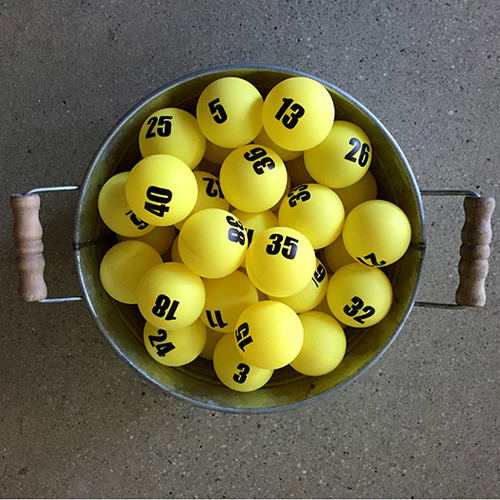 Individually Numbered Colored Ping Pong Balls - Double Side Imprint