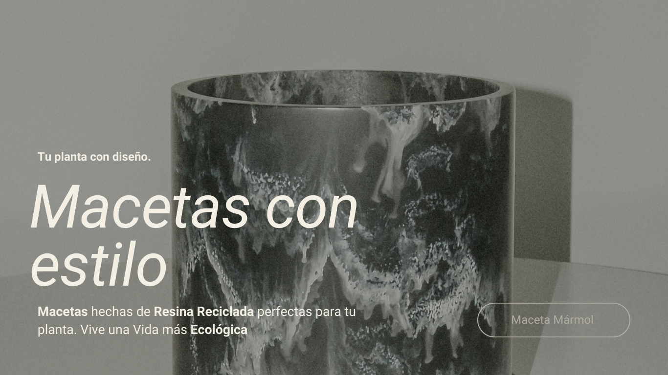 MXPLANTAE Maceta Para Plantas Chica Efecto Mármol 