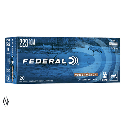FEDERAL 223 REM 55GR SP POWER-SHOK 20 PACK
