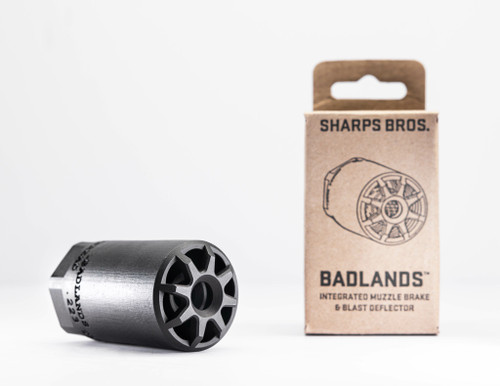 SHARPS BROS BADLANDS MUZZLE BRAKE AND BLAST DEFLECTOR 1/2X28