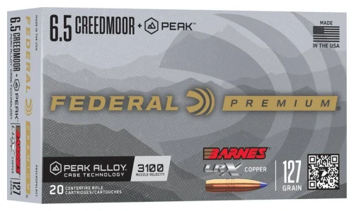 FEDERAL 6.5CM +PEAK 127GR BARNES LRX