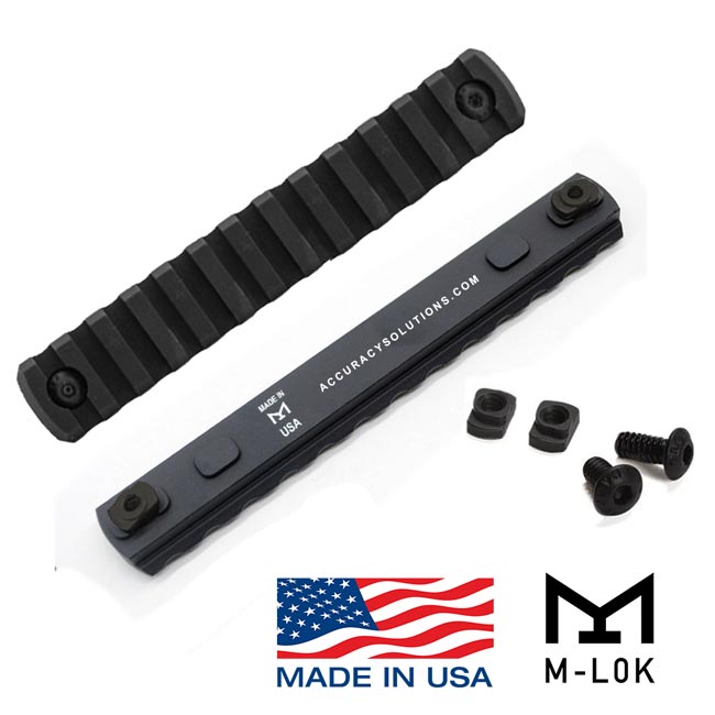 ACCURACY SOLUTIONS BIPODEXT LONG PICATINNY RAIL M-LOK