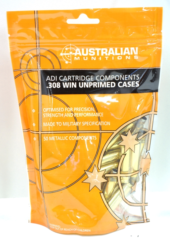 ADI .308WIN UNPRIMED CASES 50PK