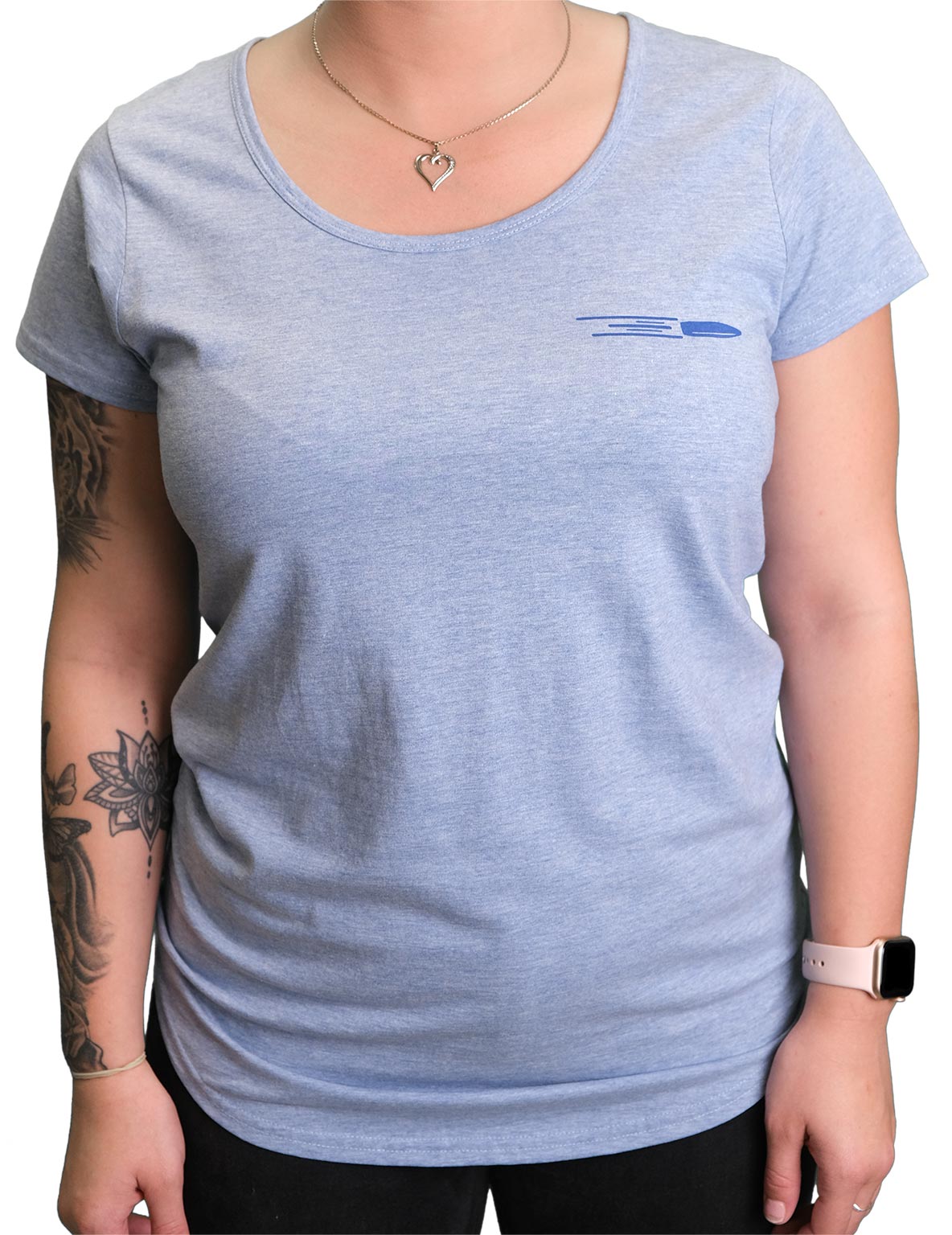 THE OUTPOST LONG RANGE WOMEN'S CURVE TEE | SKY BLUE