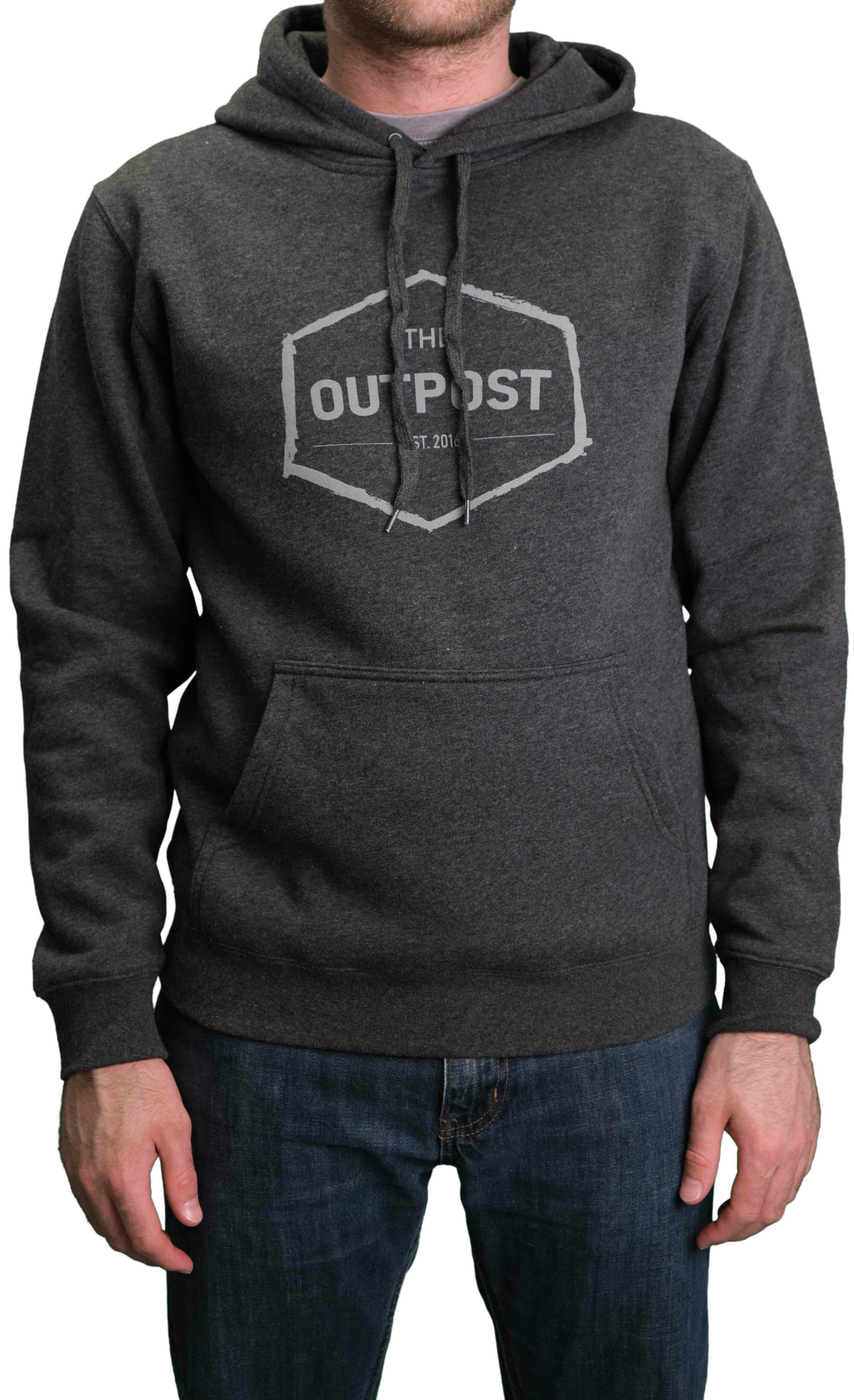 OUTPOST BADGE HOODIE | DARK GREY